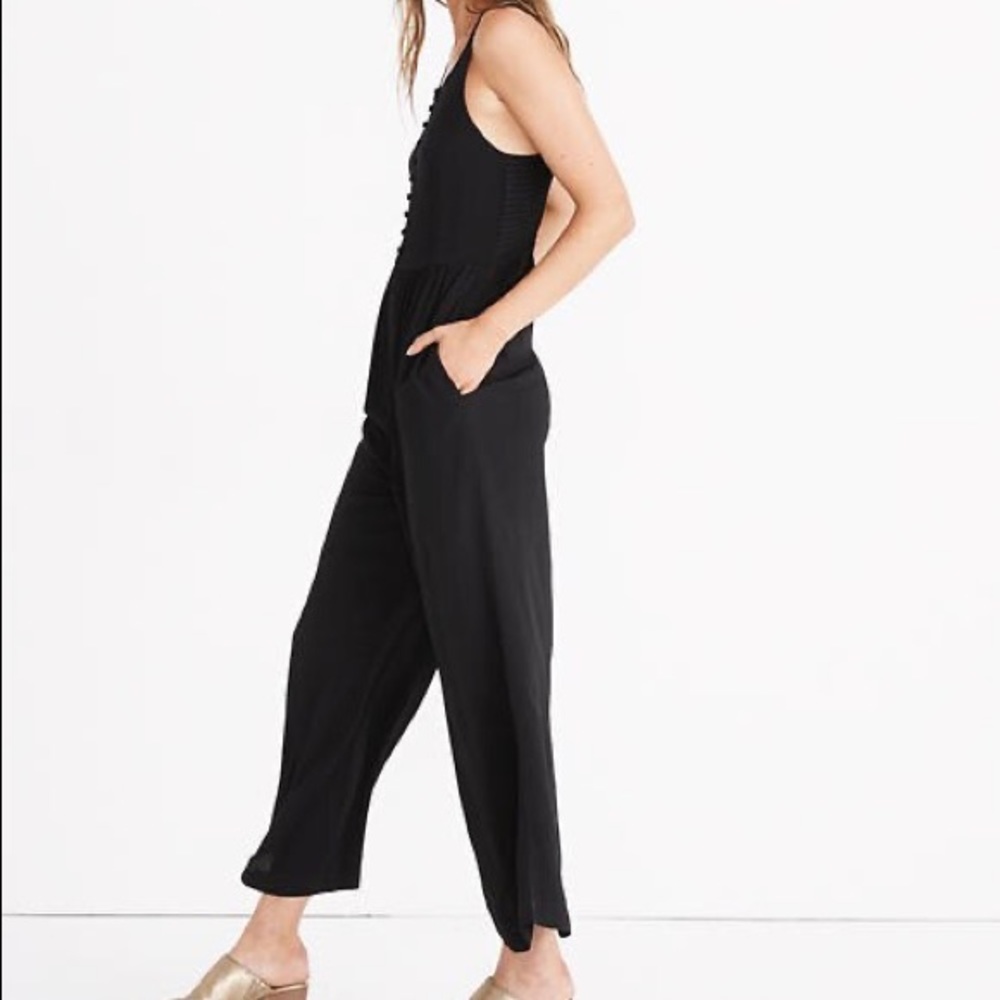 MADEWELL black jumpsuit with buttons